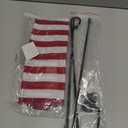 AMZFLAG American Garden Flag with Stand Holder Set for Outside Yard Patriotic 12x18 Inch Small US USA Flags for Garden Metal 32 Inch Stand Holder Included
