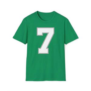 Funny Six Seven 6 7 Viral Meme - 7 Varsity Style Ladies' Crewneck T-Shirt, Size XS