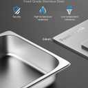 ZeroPone 4 Pack Full Size Hotel Pans , 2.5" Deep Stainless Steel Steam Table Pan with Lid, 22 Gauge Anti Jam Commercial Catering Food Pans for Hotel, Home, Party, Restaurant, Buffet