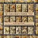 Scrapbook Paper (30 pages 12"x12") Sepia Blooms: Elegant Vintage Rose Patterns with Timeless Floral Designs in Warm Sepia Tones FLONZ Vintage Styled Double Sided Paper Pad for Craft Cardmaking