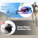 Bike Helmet Mirror for Cycling, 360 Adjustable Flat Rear View for Helmet, Lightweight Bicycle Mirror for Biking, Fits Vented Helmets, MTB Long Distance Road Use, Cycling Safety Accessory