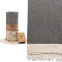 SMYRNA TURKISH COTTON Bath Towels | 37"x71" Ultra Soft, Absorbent, Prewashed and Quick Dry Towels for Bathroom, Hotel, SPA, Gym, Dark Gray