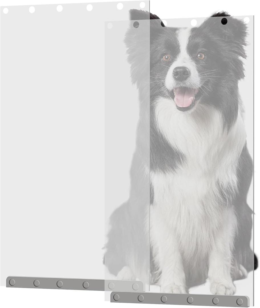 TonGass (2-Pack) Clear Dog Door Flap Replacement Extra Large Compatible with Ideal Pet Products Ruff Weather Dog Doors Model DSRWXL - 15" x 24" Pet Door Flap - Fit for Extra Large Pets (up to 120 lbs)
