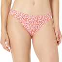 Amazon Essentials Women's Classic Bikini Swimsuit Bottom (Medium, Pale Peach Micro Floral)