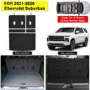 Floor Mats & Cargo Mat Mat & Backrest Mat for 2021-2026 Chevy Chevrolet Suburban 8 Seats Accessories-2 Row Bench Seat/GMC Yukon XL/Cadillac Escalade esv (Non Short) Car Floor Liners