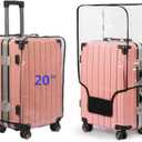 Clear PVC Suitcase Cover - Thick, Transparent, Waterproof & Dustproof - Wheeled Luggage Protector (20")