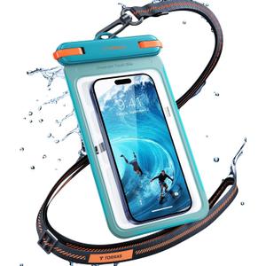 TORRAS IPX8 Waterproof Phone Pouch Floating, Underwater Screen Touchable, Water Proof Case with Lanyard for iPhone 17 Pro Max 16 S26, Cellphone Dry Bag Cruise Essentials 7.0 inch, Glacier Sprint