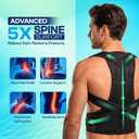 Adjustable Posture Corrector Back Brace for Men & Women – Upper Back & Shoulder Support Breathable Design with Removable Under-Arm Sweat Pads, Discreet Fit, X-Large