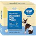 Comfortable Male Dog Diapers - 30-Pack Super Absorbent Disposable Male Dog Wraps- FlashDry Gel Technology, Wetness Indicator Doggie Diapers- Leakproof Belly Wraps for Incontinence, Excitable Urination, Small