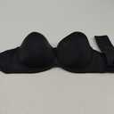 Women's Push up Strapless Bra with Clear Straps for Big Bust, Never Move On Party Band Size 44C, Black