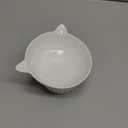 Ceramic Raised Cat BowlTilted Raised Cat Bowl Anti Vomit Cat Bowls for Indoor Cats Whisker Friendly Pet Feeder for Cats Puppies, Microwave and Dishwasher Safe (White)