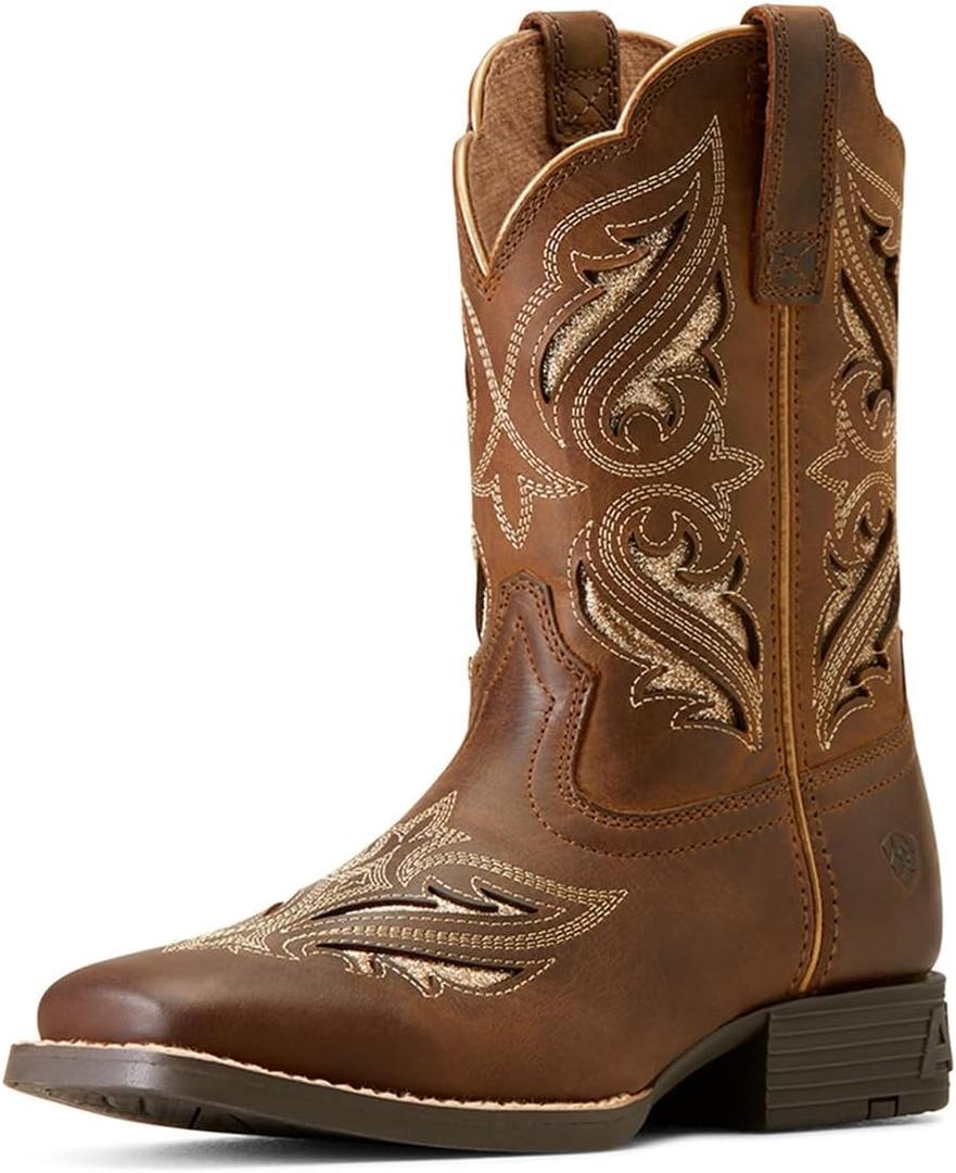 Ariat Unisex-Kids Round Up Bliss Western Boot - Sassy Brown, 5 Medium