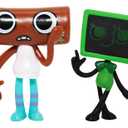 Colorful Plastic Figure Set, 8-Piece Character Toy Collection with Self-Standing Design