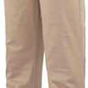 Bienzoe Boy's Cotton Stretchy Adjustable Waist School Uniforms Pants Khaki 16
