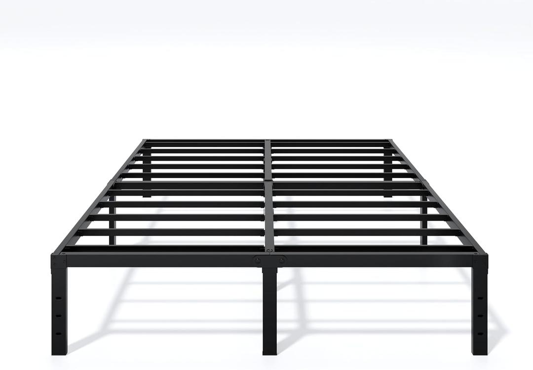 LUMUNANCE Metal Bed Frame Queen Size - 14 Inch Heavy-Duty Platform Bed Frame No Box Spring Needed, Easy Assembly, Noise-Free, Sturdy Mattress Foundation, Underbed Storage Space