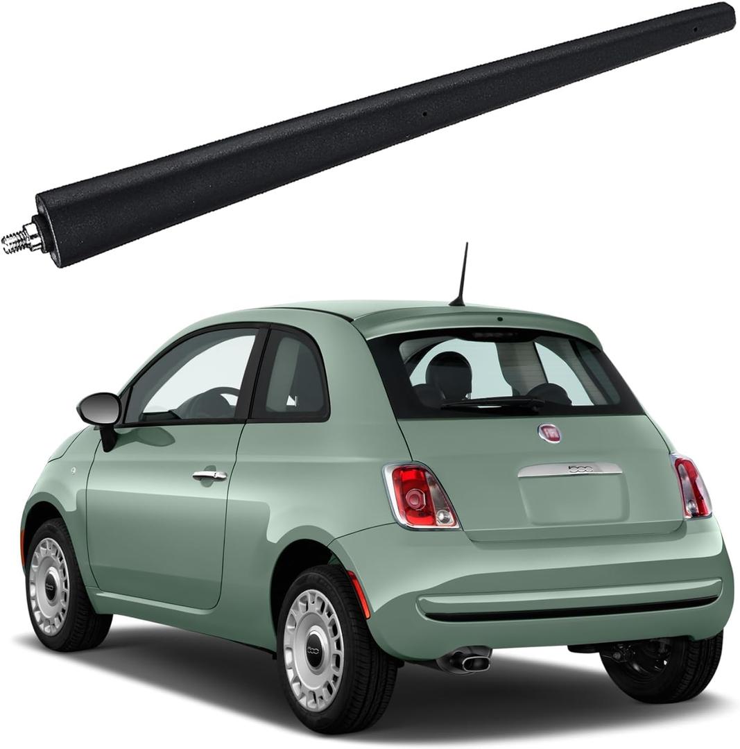 8 Inch Flat Antenna for Fiat 500 (2012-2019), Fiat 500 Antenna, Fiat Abarth 500 2012 2013 2014 2015 2016 2017 2018 2019 Antenna Mast