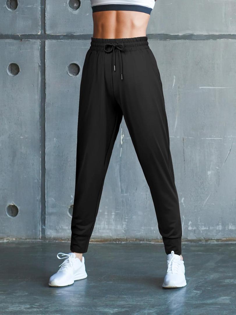 1 Pack Women's Soft Joggers Athletic Warm Workout Sweatpants Ideal for Running Yoga Lounge Pants with Pockets Drawstrings, M