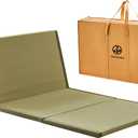 HAGiHARA Japanese Traditional Tatami Mat,35.4"x78.7"x1.2" Foldable Floor Mattress, Japanese Rush Grass Tatami Floor Mat for Meditation, Yoga,Sleeping or Summer Use, Twin XL