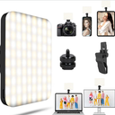 USB-Rechargeable LED Phone Light - Portable Photo Light with 97+ CRI, Up to 6500K Color Temperature for Selfie, Zoom Conference, Video, Makeup and Live Stream