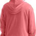 Hanes womens Slub Knit Full-zip Hoodie, Textured Cotton Zip-up T-shirt Hoodie for Women (Red, L)