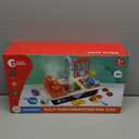 CUTE STONE Pretend Play Kitchen Sink Toys with Play Cooking Stove, Pot and Pan with Spray Realistic Light and Sound, Dish Rack & Play Cutting Food, Utensils Tableware Accessories for Kids Toddlers