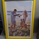 decorUhome 12x18 Picture Frame, Display Pictures 11x17 with Mat or 12x18 without Mat, Wall Mounting Photo Frame, Yellow, 1 Pack