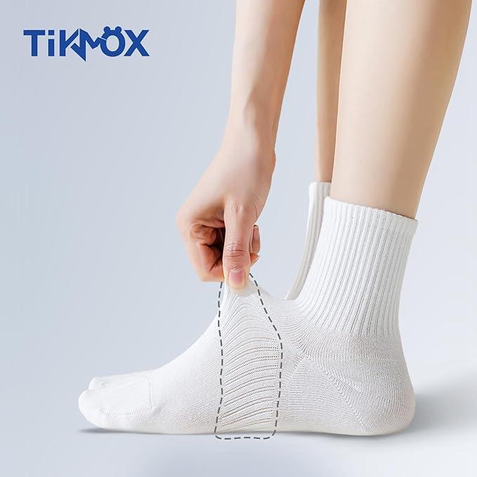 Athletic Running Socks with Arch Compression, Cotton Cushioned Crew Socks for a Secure Fit, 2 White & 3 Black M Athletic Running Socks with Arch Compression, Cotton Cushioned Crew Socks for a Secure Fit, 2 White & 3 Black M