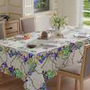 XCHI Beads Masks Iris Fleur De Lis Mardi Gras Tablecloth Rectangle Carnival Table Cloth Washable Table Covers for Indoor Dining Home Party Decorations 60x84 Inch