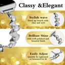 ZVVN Stainless Steel Tassel Band for Apple Watch Bands 38mm 40mm 41mm 42mm 44mm 45mm 49mm Women Men, Honeycomb Pattern Stainless Steel Metal Strap for iWatch SE Series 8 7 6 5 4 3 2 1 (Silver)