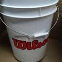 WILSON Sporting Goods Ball Bucket with Lid, White