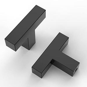 Asidrama 10 Pack Matte Black Kitchen Cabinet Knobs - Stainless Steel Dresser Drawer Hardware