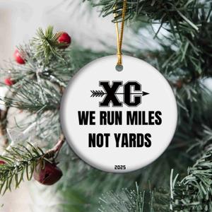 2025 Cross Country Ornament  XC Running Christmas Ornament for Runners, Marathon Gift, CC Gift for Athletes (T1)