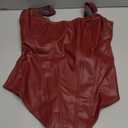 Popilush Faux Leather Body Suits for Womens Tummy Control Shapewear Bodysuit Lace Corset Tops Thong Body Shaper.XL