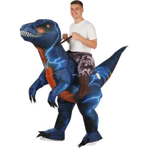 Inflatable Dinosaur Costume Adult  Funny Christmas Gift for Adults, Blow Up Riding Dino Outfit for Party & Cosplay