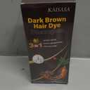 Dark Brown Hair Dye Shampoo 3 in 1, Hair Color Shampoo for Women and Men, Hair Dye to Cover Gray Hair, Herbal Ingredient Shampoos for Grey Hair Coverage 500ml (Dark Brown)