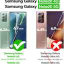 Rayboen for Samsung Galaxy Note 20 Case, Crystal Clear Shockproof Protective Durable Slim Fit Phone Cover for Galaxy Note 20 5G with Transparent Hard PC Scratch-Resistant Back & Soft Silicone Edge