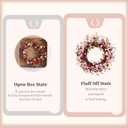 idyllic 22 Inch Valentine Green Leaf Heart-Shaped Berry Wreath, Pink Red Heart Berry Decor for Front Door Mantel Table Window Wall Wedding Porch Indoor Dinner Gift