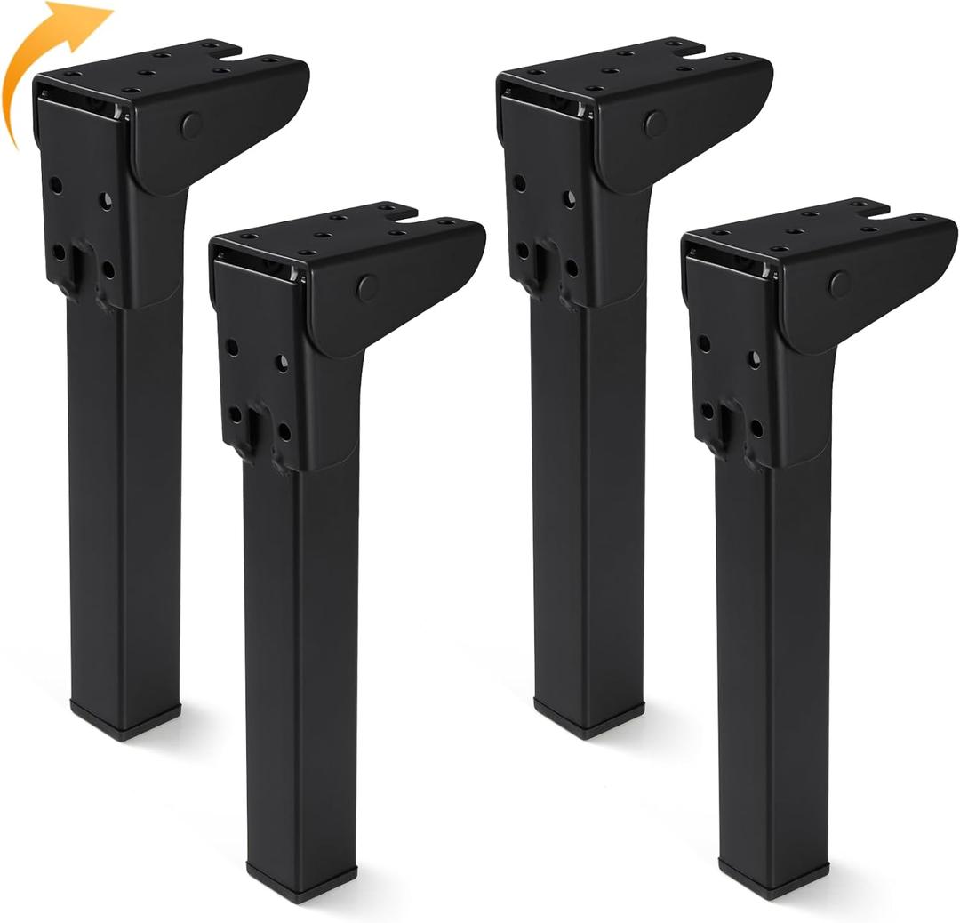 4 Pcs Self Locking Folding Table Legs, 6", 8", 10", 12" Foldable Table Legs for Camping Tables Furniture DIY (7.87 inches / 20 cm)