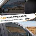 LazBlinds Car Side Window Shades, 2 Pack, 31" L x 28" W | Suction Cup Mounted, Mesh Fabric Sunshade, Anti-Glare & UV Protection, Universal Fit for Most Vehicles