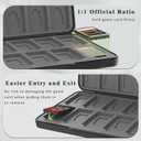 PURBHE Switch Game Case for Nintendo Switch 1 & 2 Card, Portable Nintendo Switch Game Holder with 24 Cartridge Slots and 24 Micro SD Card Slots,Accessories for Nintendo 1 and 2 Switch (Black)