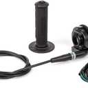 PUCKY New 7/8" 22mm Twist Throttle Accelerator Handle Grips and Cable Set with Kill On Off Switch for 50cc 110cc 150cc 250cc Mini Bike ATV Quad Pit Bike Dirtbike (black out)