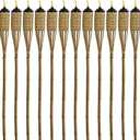 TIKI Bamboo Tiki Torches 11-Pack – Weather-Resistant Outdoor Décor with Easy-Pour Wide-Mouth Canister Refill for Patio, Garden, Backyard, and Parties, 57-Inch Citronella Torches
