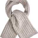 MissShorthair Womens Scarf Large Chunky Knit Warm Scarfs Cashmere Feel Scarves for Women and Men Cold Weather (Gray)