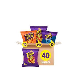 Takis Rolled Hero Pack 40ct 1oz 28.4g CASE BAR EXP ARTIFICIALLY FLAVORED SALTY SNACKS MIX BEST BY: MAR0226 RL