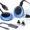 Wireless HDMI Transmitter and Receiver, 4K Decoding 1080P Output, 2.4G+5G Dual-Band Plug-and-Play Wireless HDMI for Audio and Video from TV Box/DV/PC/Computers to Monitors