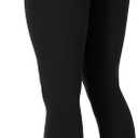 Sunzel Womens Workout Leggings with High Waist Tummy Control (Black, XL)