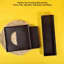 Special Shapes Fruit Tart Pan with Removable Loose Bottom Non-stick Carbon Steel (12 inch Rectangle)