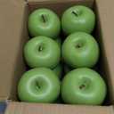 8 Pcs Artificial Red Apples Decoration Fake Delicious Apples Foam Fruits for Home Kitchen Christmas Decoration Photography (Green)