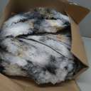 Noahas Large Fluffy 6x9 Area Rugs for Living Room Bedroom,Thick Shag Grey and Gold Throw Rug,Big Soft Shaggy Bedside Non-Slip Plush Dorm Nursery Kids Carpet