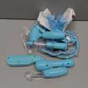 Kids Doctor Kit, 8 Pieces Toddlers Doctor Playset with Medical Storage Bag & Real Stethoscope, Pretend Play Doctor Toys Birthday Gift for Boys Girls Aged 3 4 5 6 (Blue)